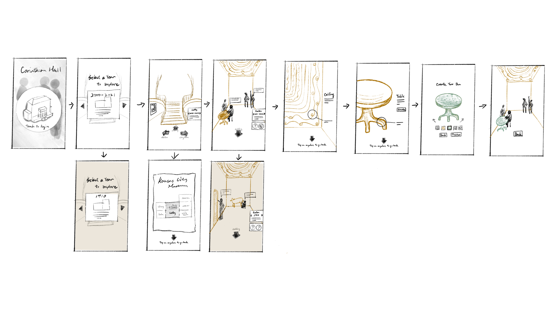 Welcome Corinthian Hall — sketches
